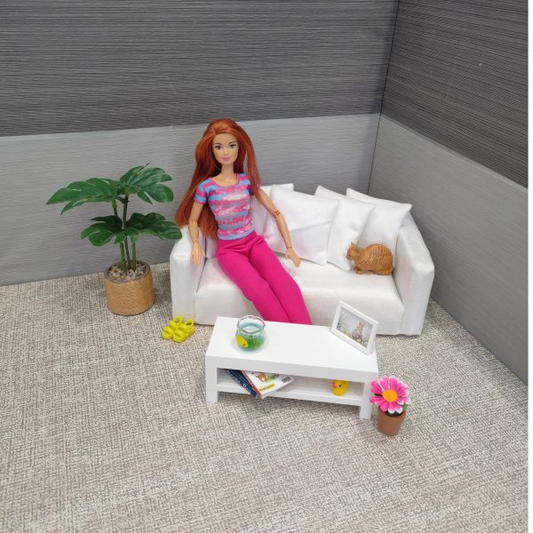 6th scale sofa for dollhouse furniture